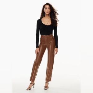 Aritzia Melina faux leather pants size 10 in EUC
